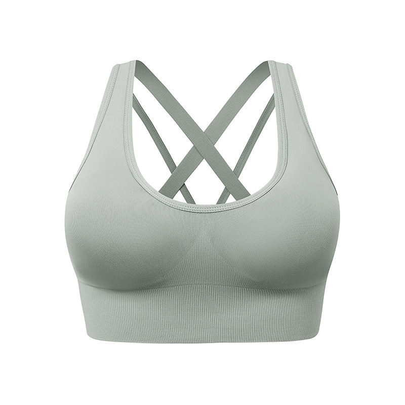 Cross-Border Women's Sports Bra for Outdoor Wear, Shockproof Running and Fitness Vest, Detachable with Chest Pads, Yoga Beauty Back Bra