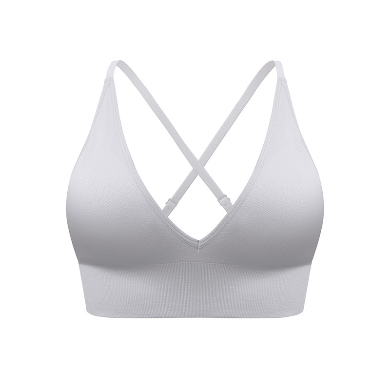 Adjustable Double Shoulder Straps European and American Style Triangle Cup Bra, Sexy Deep V Casual Lingerie, Yoga Bra, Amazon Hot Seller