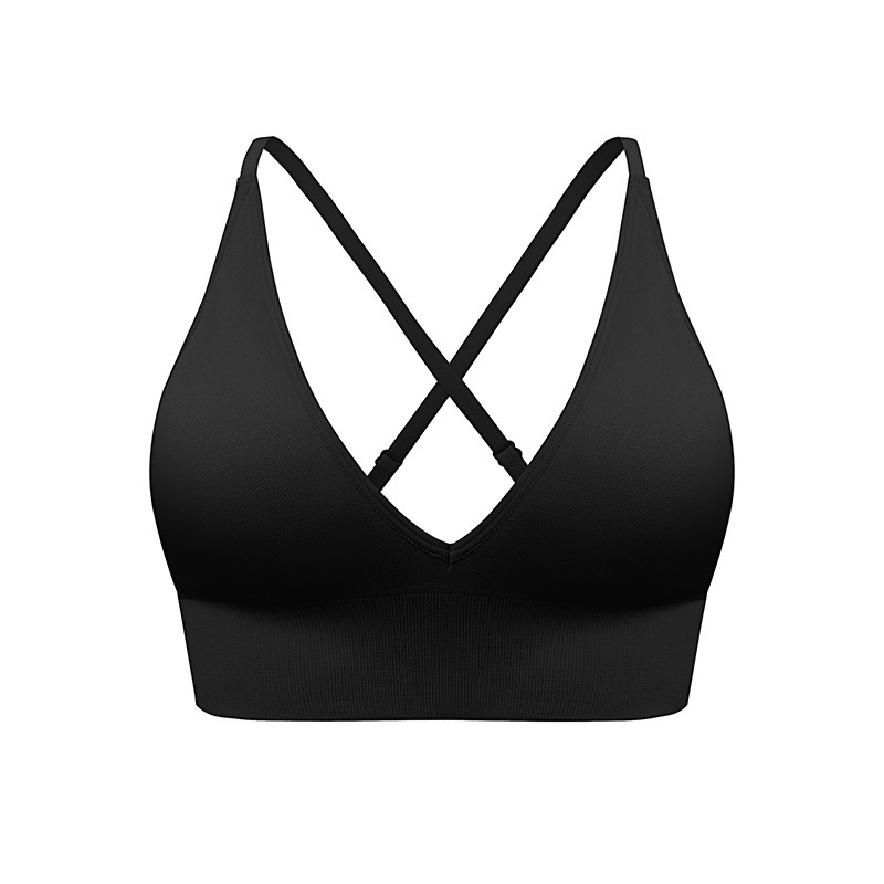 Adjustable Double Shoulder Straps European and American Style Triangle Cup Bra, Sexy Deep V Casual Lingerie, Yoga Bra, Amazon Hot Seller