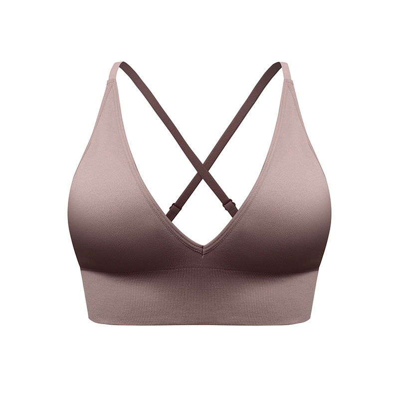 Adjustable Double Shoulder Straps European and American Style Triangle Cup Bra, Sexy Deep V Casual Lingerie, Yoga Bra, Amazon Hot Seller