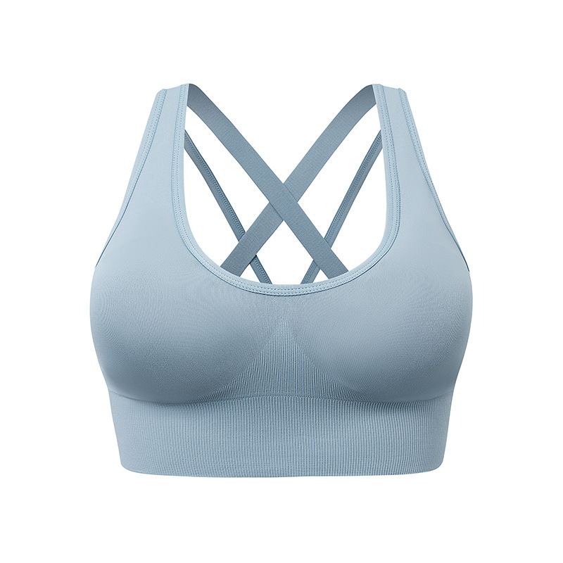 Cross-Border Women's Sports Bra for Outdoor Wear, Shockproof Running and Fitness Vest, Detachable with Chest Pads, Yoga Beauty Back Bra