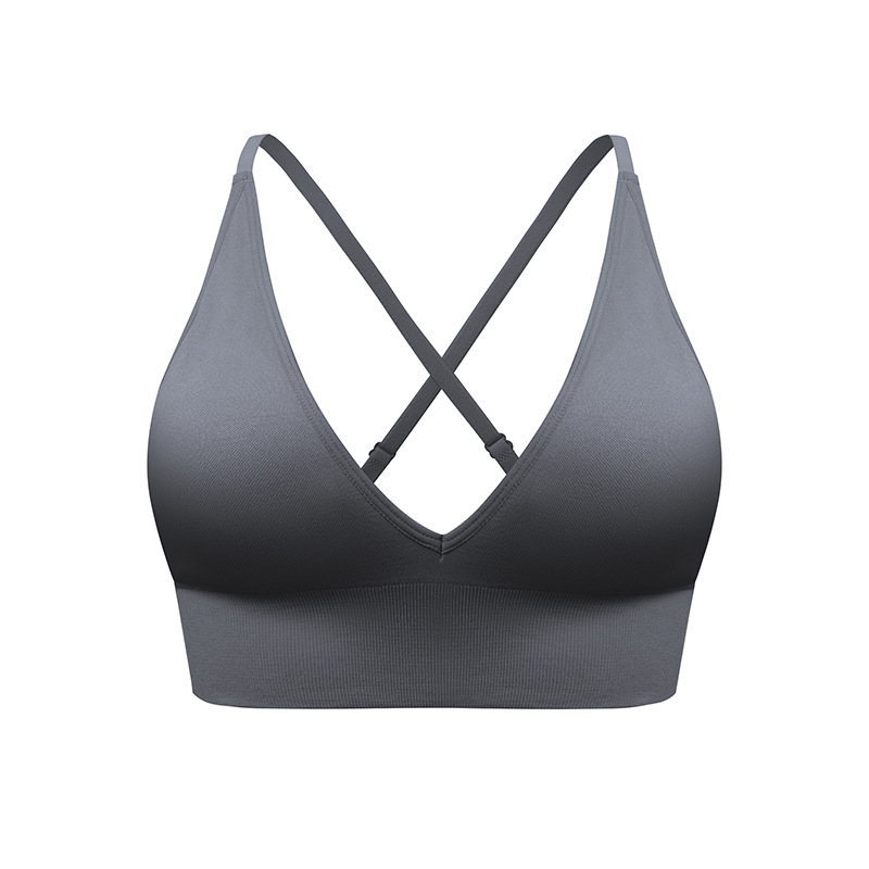 Adjustable Double Shoulder Straps European and American Style Triangle Cup Bra, Sexy Deep V Casual Lingerie, Yoga Bra, Amazon Hot Seller