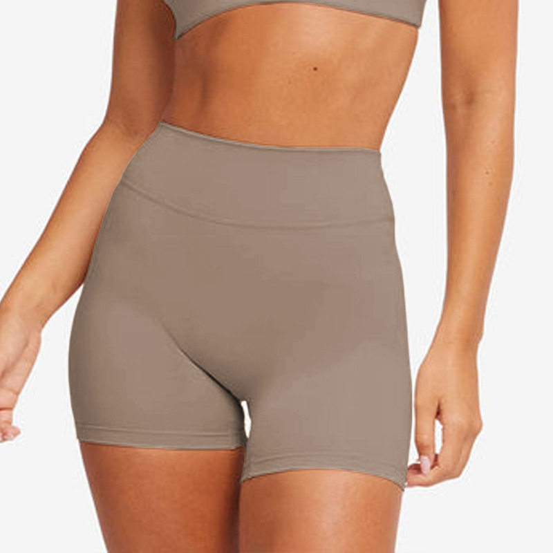 Cross-Border European and American Tight-Fitting Three-Point Yoga Shorts for Women, Hip-Raising, High-Waisted, Tummy-Tightening, Running, Fitness, 3-Point Shorts for Summer