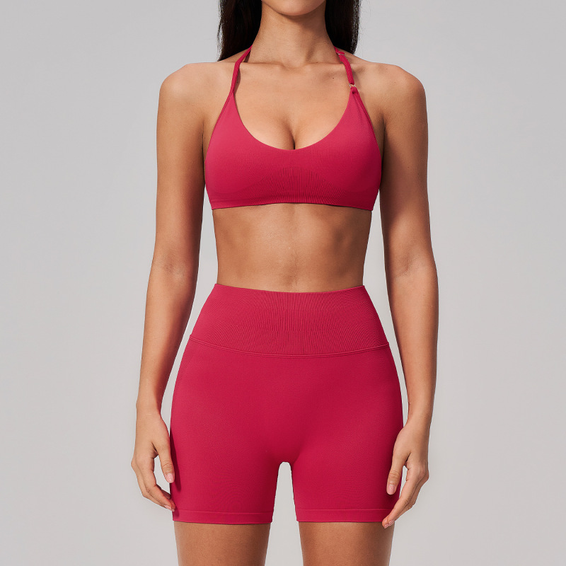 European and American New Style Yoga Outfit Set for Women, Cross-Border Tummy Control Tight-Fitting Peach Butt Quick-Dry Running Sports Yoga Pants 2557