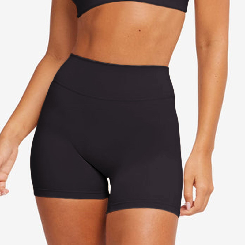 Cross-Border European and American Tight-Fitting Three-Point Yoga Shorts for Women, Hip-Raising, High-Waisted, Tummy-Tightening, Running, Fitness, 3-Point Shorts for Summer