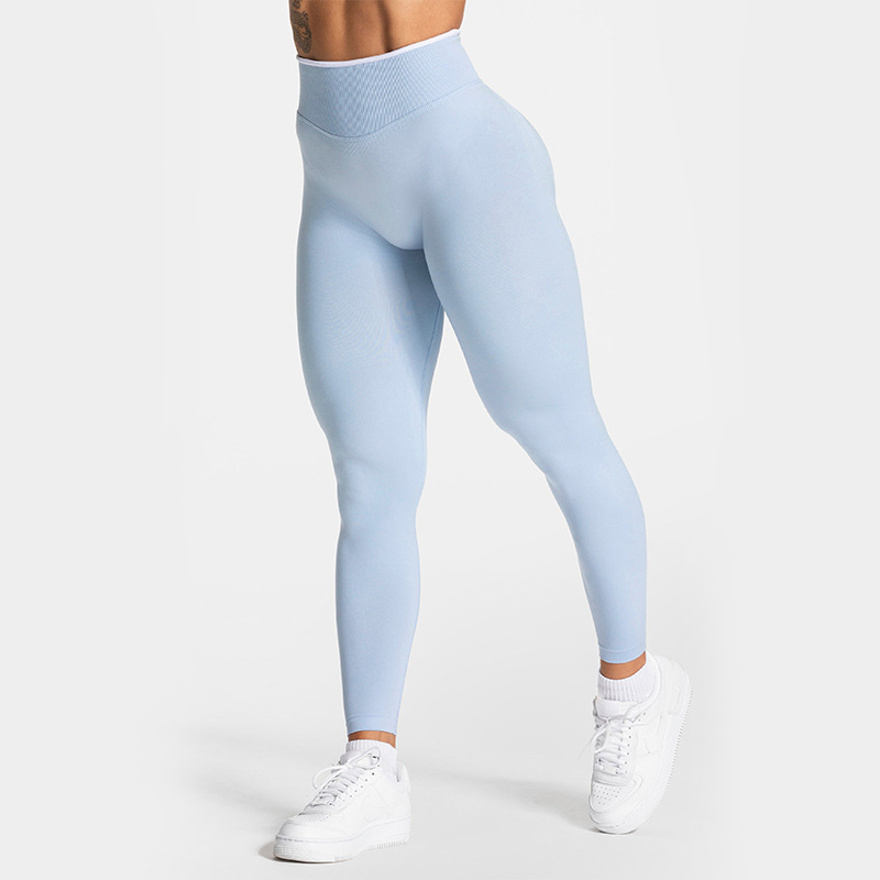 Cross-Border Color-Blocked Tight-Fitting Fake Two-Piece Sports Top Long-Sleeved Running Fitness Yoga Top Outerwear Yoga Clothing Top