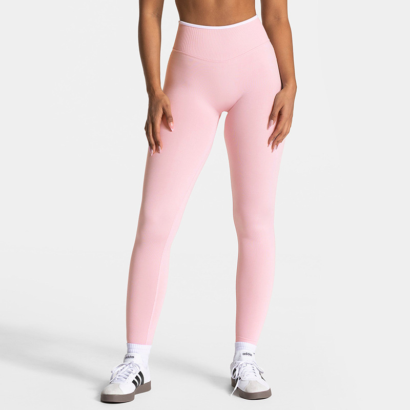 Cross-Border Color-Blocked Tight-Fitting Fake Two-Piece Sports Top Long-Sleeved Running Fitness Yoga Top Outerwear Yoga Clothing Top