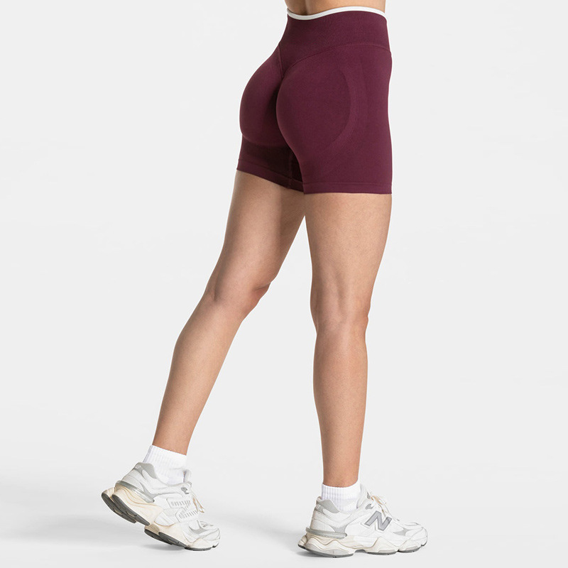 Cross-Border Color-Blocked Tight-Fitting Fake Two-Piece Sports Top Long-Sleeved Running Fitness Yoga Top Outerwear Yoga Clothing Top