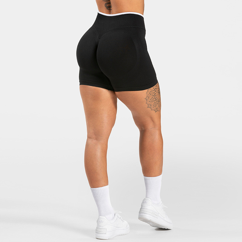 Cross-Border Color-Blocked Tight-Fitting Fake Two-Piece Sports Top Long-Sleeved Running Fitness Yoga Top Outerwear Yoga Clothing Top