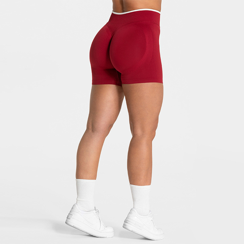 Cross-Border Color-Blocked Tight-Fitting Fake Two-Piece Sports Top Long-Sleeved Running Fitness Yoga Top Outerwear Yoga Clothing Top
