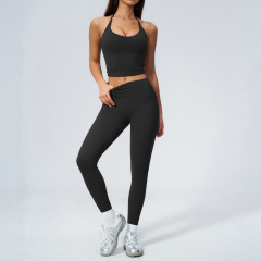 ZC-TZ5560-4-TZ    Halter V-Neck Sports Suit