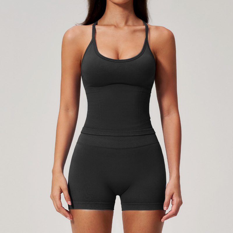 Zechuang Summer New Yoga Suit Women's Slim Fit Backless Abdomen-Suppressing High Waist Quick-Drying Breathable Sports Fitness 3595