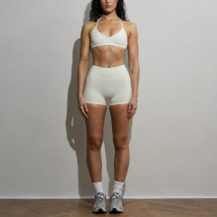 Bra + shorts, white