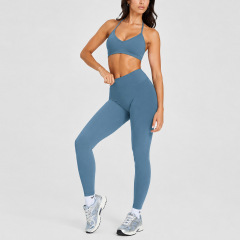 gray-blue bra and trousers