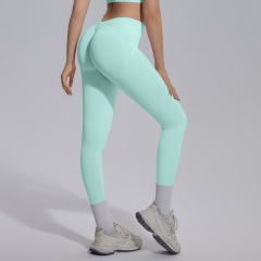 YSKF-6718-CK     V-waist Breathable Butt-lifting Yoga Leggings