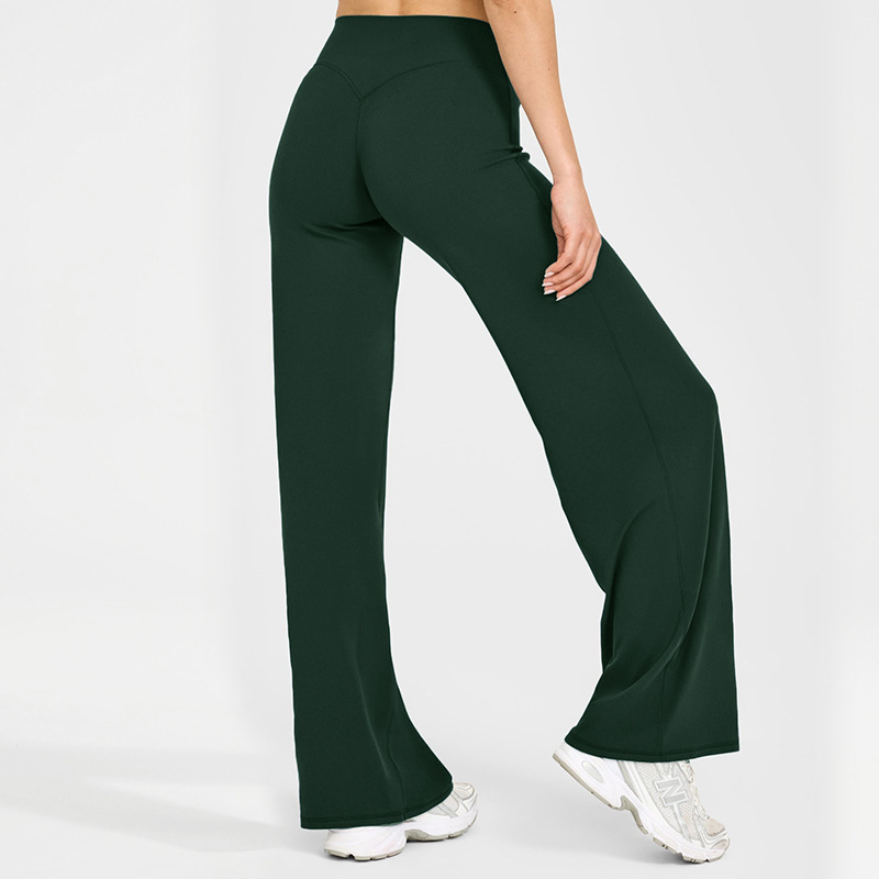 Cross-Border Yoga Pants for Women, Long Pants, High-Waisted Straight-Leg Pants, Loose and Slimming, Yoga Wear, Sports Outdoor Fitness Wear for Women