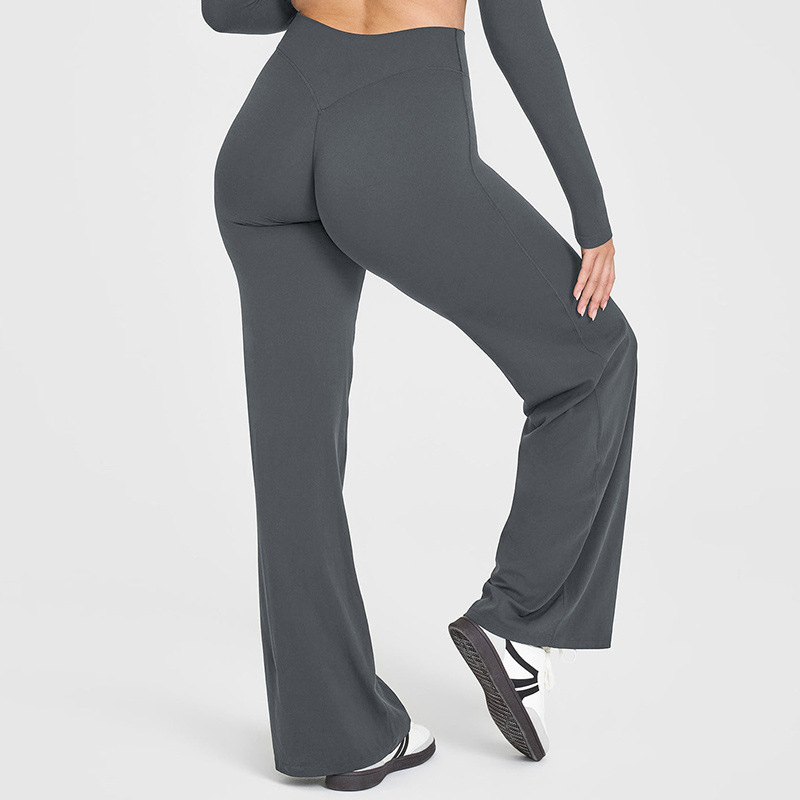 Cross-Border Yoga Pants for Women, Long Pants, High-Waisted Straight-Leg Pants, Loose and Slimming, Yoga Wear, Sports Outdoor Fitness Wear for Women