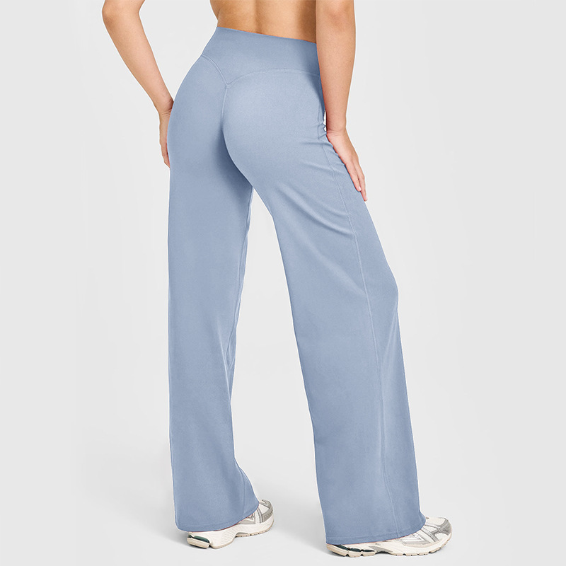Cross-Border Yoga Pants for Women, Long Pants, High-Waisted Straight-Leg Pants, Loose and Slimming, Yoga Wear, Sports Outdoor Fitness Wear for Women