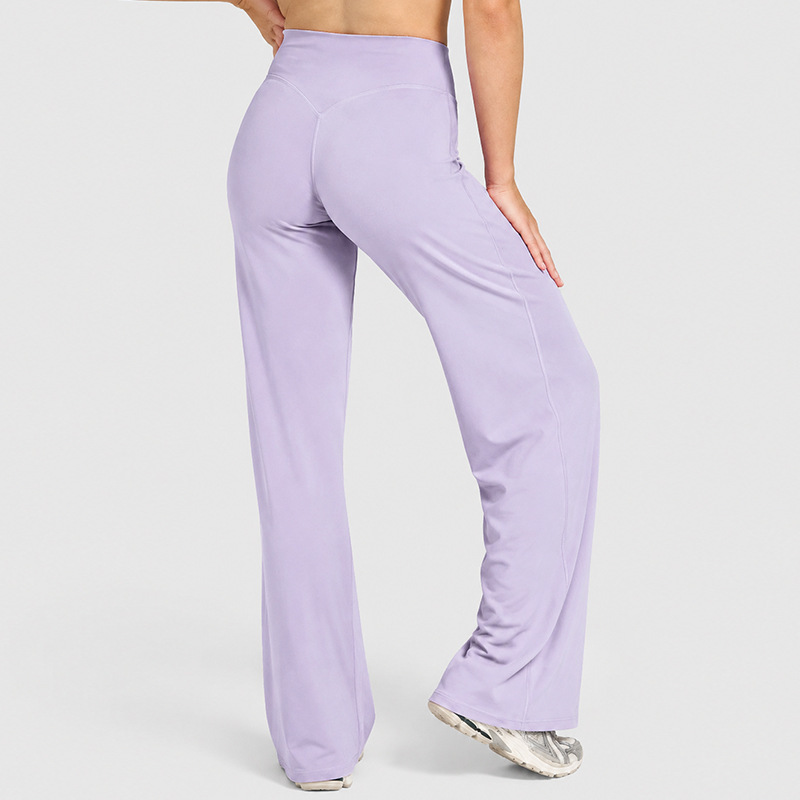 Cross-Border Yoga Pants for Women, Long Pants, High-Waisted Straight-Leg Pants, Loose and Slimming, Yoga Wear, Sports Outdoor Fitness Wear for Women