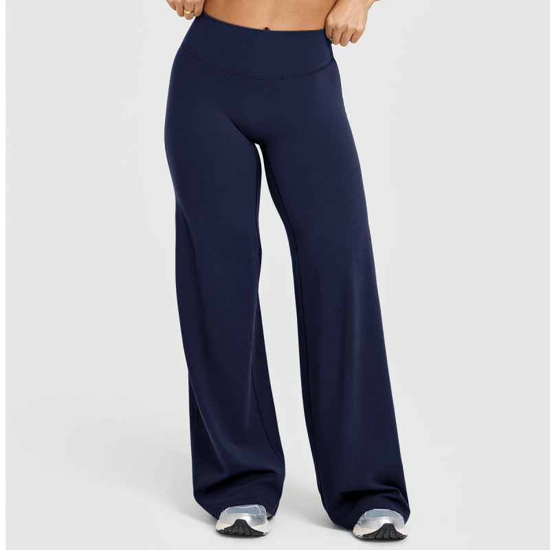 Cross-Border Yoga Pants for Women, Long Pants, High-Waisted Straight-Leg Pants, Loose and Slimming, Yoga Wear, Sports Outdoor Fitness Wear for Women
