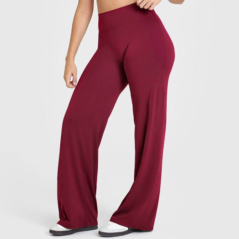 Cross-Border Yoga Pants for Women, Long Pants, High-Waisted Straight-Leg Pants, Loose and Slimming, Yoga Wear, Sports Outdoor Fitness Wear for Women
