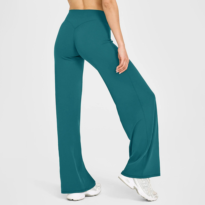 Cross-Border Yoga Pants for Women, Long Pants, High-Waisted Straight-Leg Pants, Loose and Slimming, Yoga Wear, Sports Outdoor Fitness Wear for Women
