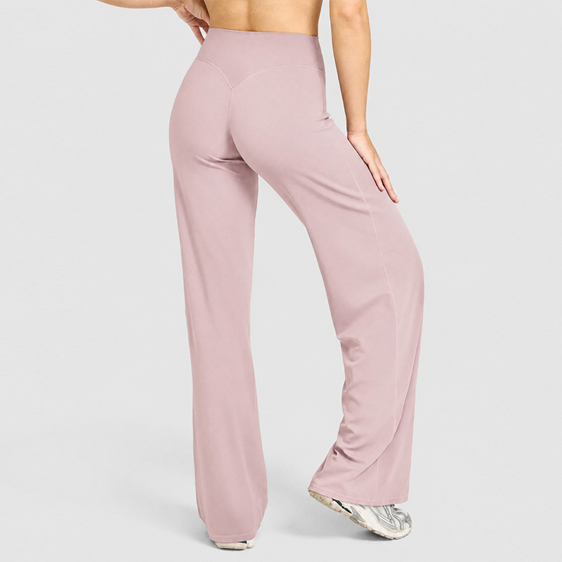 Cross-Border Yoga Pants for Women, Long Pants, High-Waisted Straight-Leg Pants, Loose and Slimming, Yoga Wear, Sports Outdoor Fitness Wear for Women