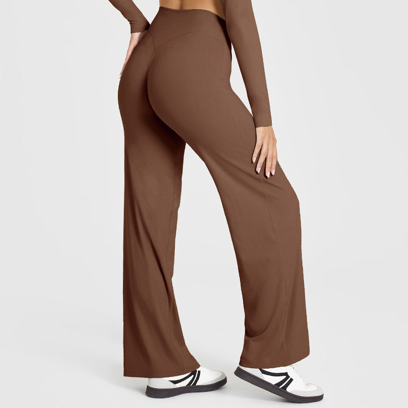 Cross-Border Yoga Pants for Women, Long Pants, High-Waisted Straight-Leg Pants, Loose and Slimming, Yoga Wear, Sports Outdoor Fitness Wear for Women