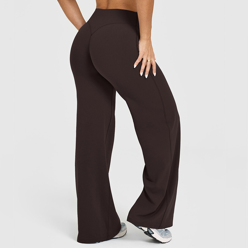 Cross-Border Yoga Pants for Women, Long Pants, High-Waisted Straight-Leg Pants, Loose and Slimming, Yoga Wear, Sports Outdoor Fitness Wear for Women