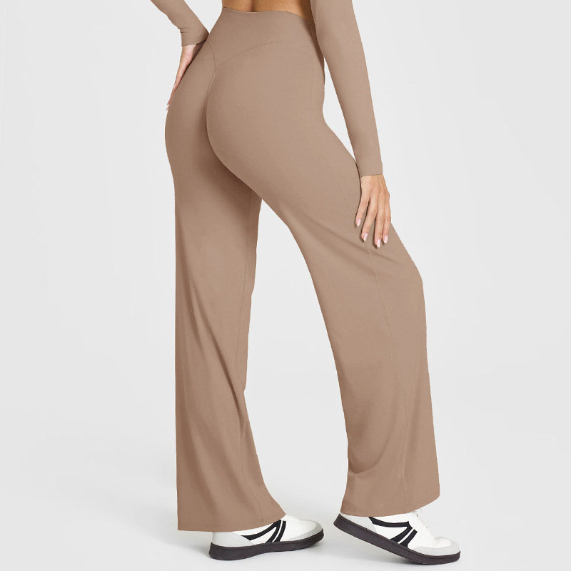 Cross-Border Yoga Pants for Women, Long Pants, High-Waisted Straight-Leg Pants, Loose and Slimming, Yoga Wear, Sports Outdoor Fitness Wear for Women