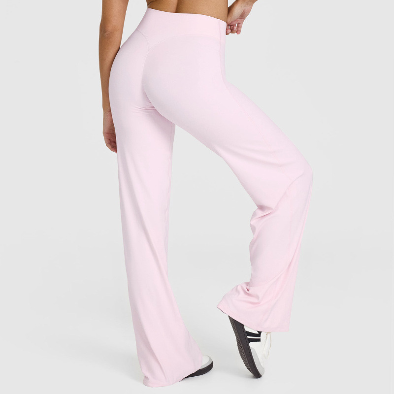 Cross-Border Yoga Pants for Women, Long Pants, High-Waisted Straight-Leg Pants, Loose and Slimming, Yoga Wear, Sports Outdoor Fitness Wear for Women