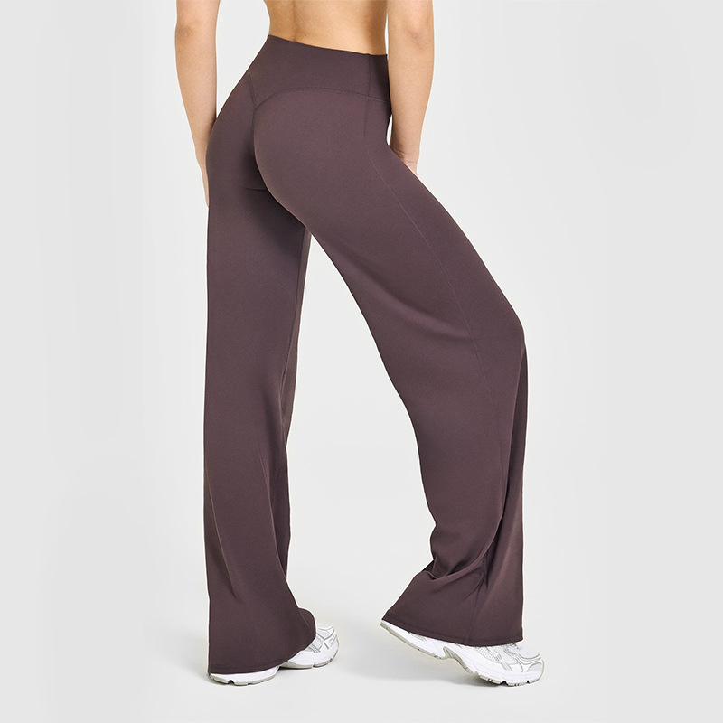 Cross-Border Yoga Pants for Women, Long Pants, High-Waisted Straight-Leg Pants, Loose and Slimming, Yoga Wear, Sports Outdoor Fitness Wear for Women