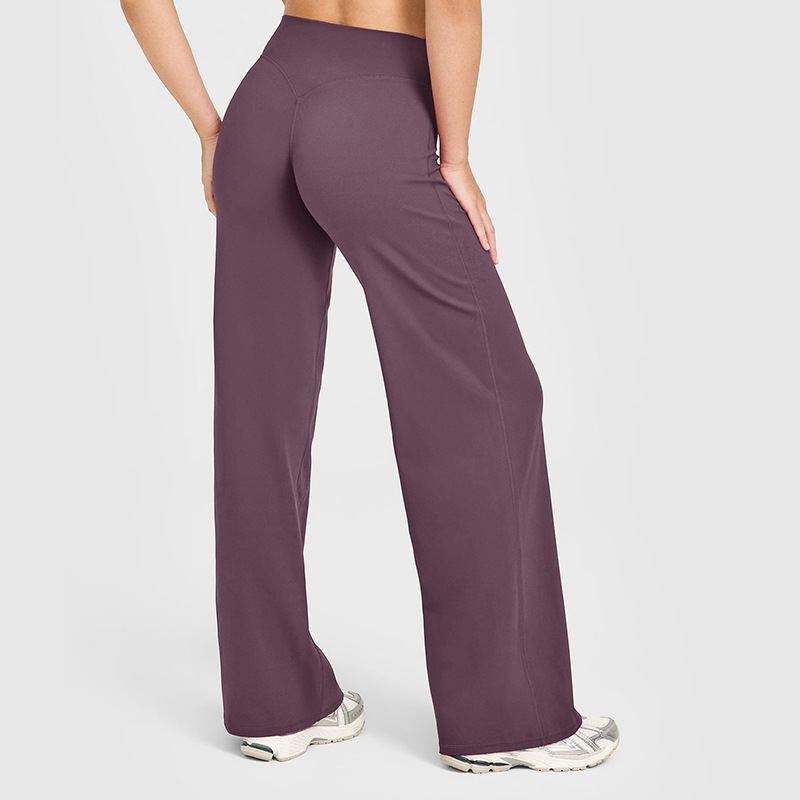 Cross-Border Yoga Pants for Women, Long Pants, High-Waisted Straight-Leg Pants, Loose and Slimming, Yoga Wear, Sports Outdoor Fitness Wear for Women