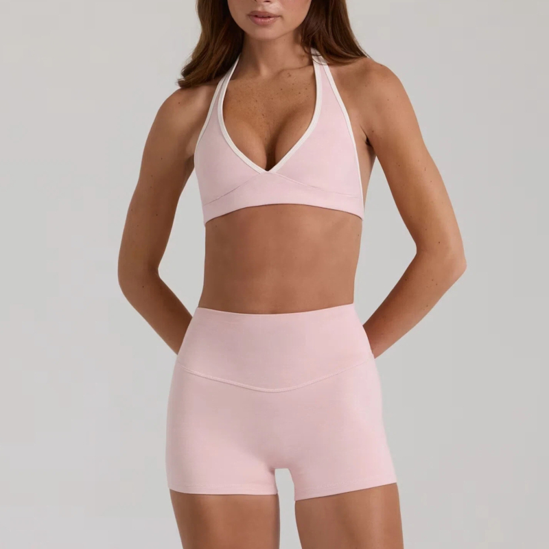 YS-26035-TZ     Seamless Brushed Sports Yoga Outfit Set