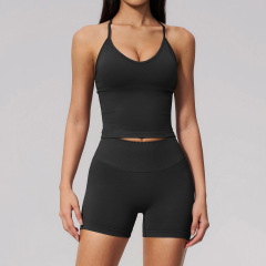 ZC-TZ3597-3-TZ     Seamless Knit Sports Peach Fitness Outfit