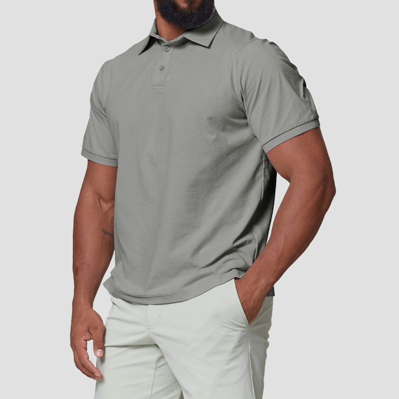 Men's Sun Protection 7A Antibacterial Cool Quick-Drying Golf Polo Shirt Outdoor Sports Leisure Travel Hiking Short-Sleeved