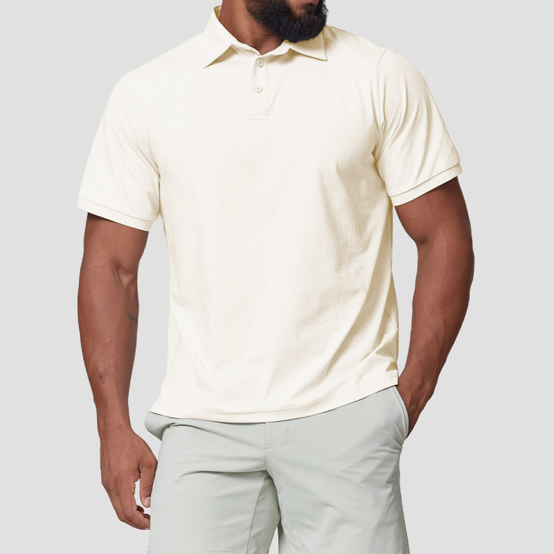 Men's Sun Protection 7A Antibacterial Cool Quick-Drying Golf Polo Shirt Outdoor Sports Leisure Travel Hiking Short-Sleeved