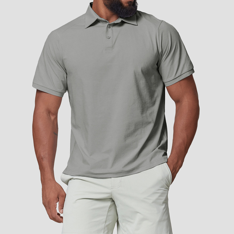 Men's Sun Protection 7A Antibacterial Cool Quick-Drying Golf Polo Shirt Outdoor Sports Leisure Travel Hiking Short-Sleeved