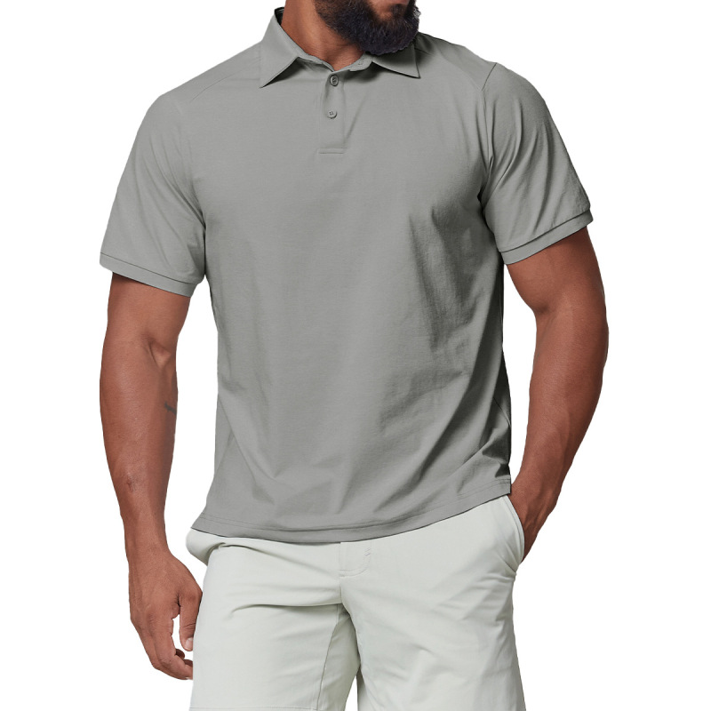 Men's Sun Protection 7A Antibacterial Cool Quick-Drying Golf Polo Shirt Outdoor Sports Leisure Travel Hiking Short-Sleeved