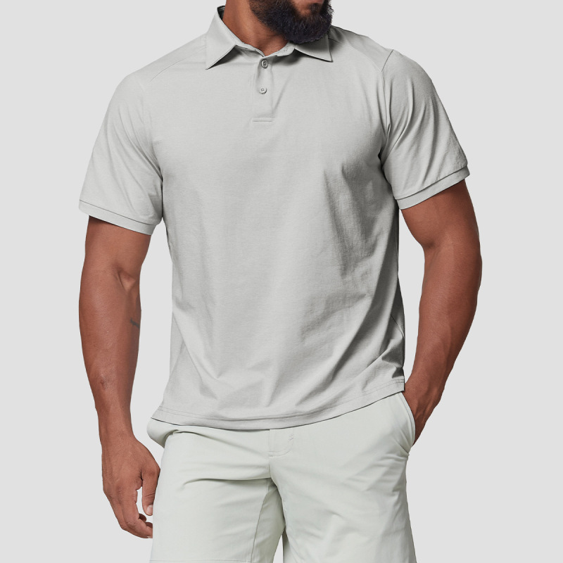 Men's Sun Protection 7A Antibacterial Cool Quick-Drying Golf Polo Shirt Outdoor Sports Leisure Travel Hiking Short-Sleeved