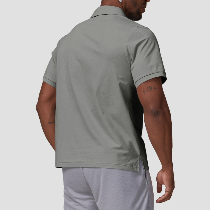 Men's Sun Protection 7A Antibacterial Cool Quick-Drying Golf Polo Shirt Outdoor Sports Leisure Travel Hiking Short-Sleeved