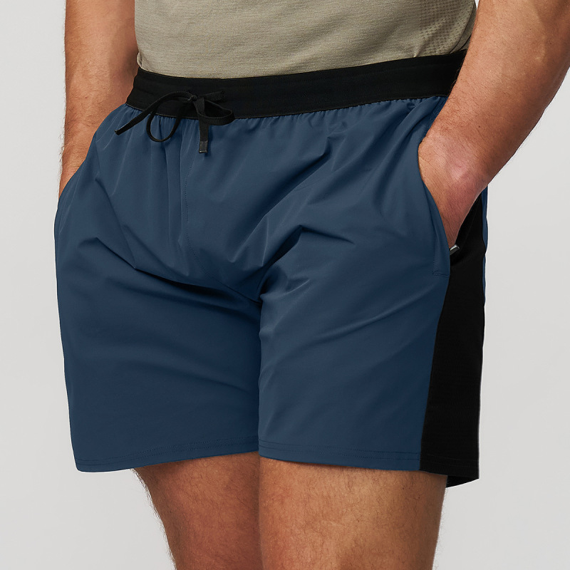 Cross-Border Men's Sports and Fitness Color Matching Quick-Drying Skin-Friendly Shorts Outdoor Hiking Work Clothing Casual Quarter Pants 5513