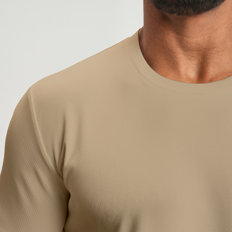 Cross-Border Spring and Summer Men's Sports and Leisure Skin-Friendly Breathable Quick-Drying Round-Neck T-Shirt Yoga Fitness Home Short-Sleeved 4159
