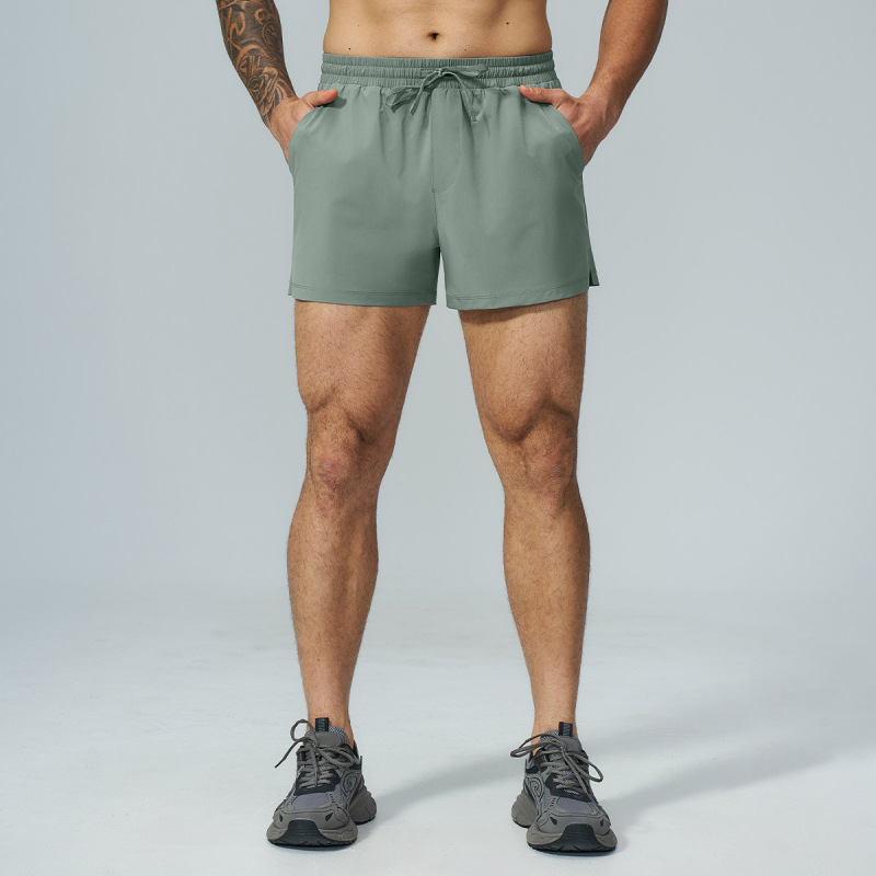 Cross-Border Men's Sports and Leisure Skin-Friendly Breathable Training Running Gym Hiking Double-Layer Shorts 86001N
