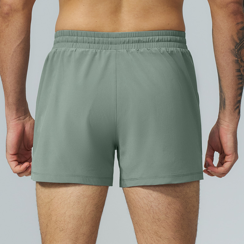Cross-Border Men's Sports and Leisure Skin-Friendly Breathable Training Running Gym Hiking Double-Layer Shorts 86001N