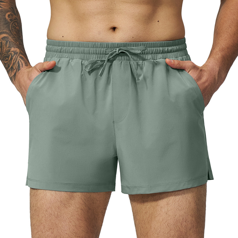 Cross-Border Men's Sports and Leisure Skin-Friendly Breathable Training Running Gym Hiking Double-Layer Shorts 86001N