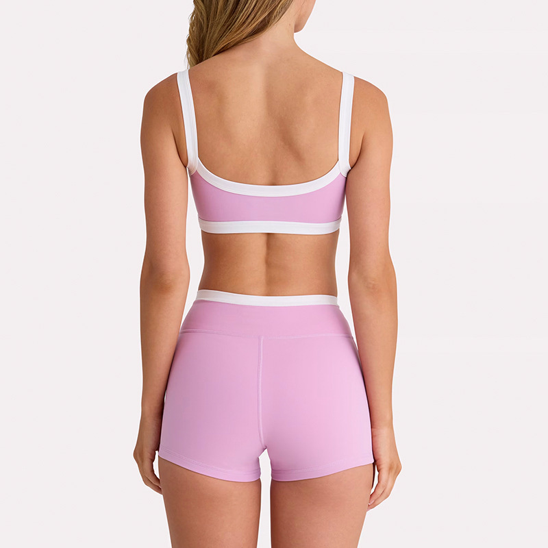 New Cross-Border Yoga Wear High-Waisted Hip-Lifting Tummy-Tucking Slimming Camisole Beautiful Back Running Sports Bra Set for Women