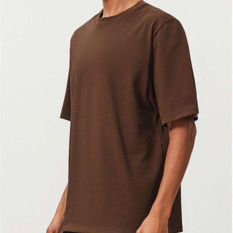Pure Cotton Breathable Sweat-Absorbent Men's Sports T-Shirt Running Fitness Outdoor Citywalk Sports Casual Short-Sleeved 1003