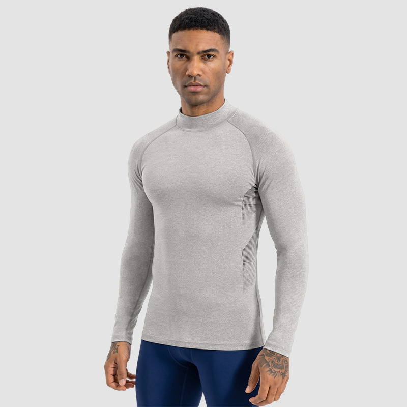 Customized quick-drying T-shirt, outdoor sports top, cycling and running compression tights, sun protection long-sleeved men's fitness wear