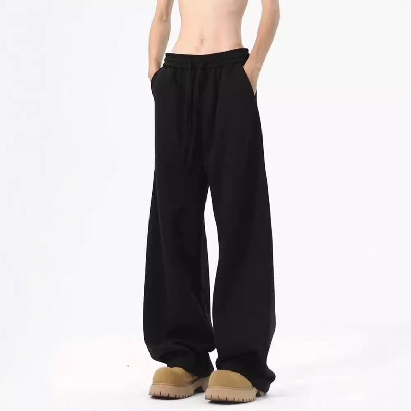 Black American Machete Sweatpants Men's Spring and Autumn Dosing Straight Wide Leg Pants cleanfit Sports Casual Pants